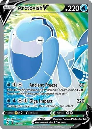 Arctovish V (Full Art) 176  - Holofoil SWSH07 Evolving Skies - Ultra Rare SWSH07: Evolving Skies Pokemon Single  Squirtle Squad Card Shop.