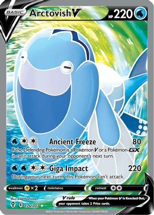 Arctovish V (Full Art) 176  - Holofoil SWSH07 Evolving Skies - Ultra Rare SWSH07: Evolving Skies Pokemon Single  Squirtle Squad Card Shop.