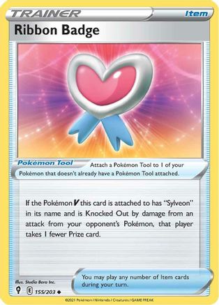 Ribbon Badge 155  - Reverse Holofoil SWSH07 Evolving Skies - Uncommon SWSH07: Evolving Skies Pokemon Single  Squirtle Squad Card Shop.