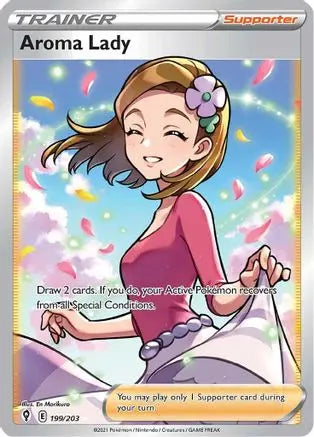 Aroma Lady (Full Art) 199  - Holofoil SWSH07 Evolving Skies - Ultra Rare SWSH07: Evolving Skies Pokemon Single  Squirtle Squad Card Shop.
