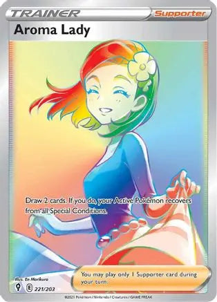Aroma Lady (Secret) 221  - Holofoil SWSH07 Evolving Skies - Secret Rare