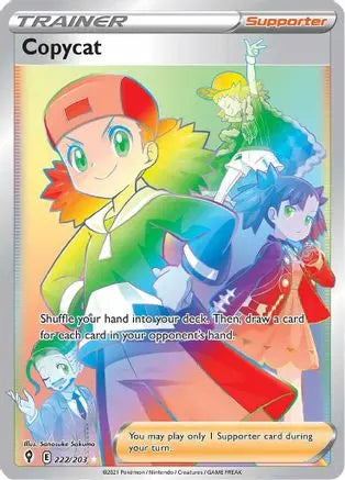 Copycat (Secret) 222  - Holofoil SWSH07 Evolving Skies - Secret Rare SWSH07: Evolving Skies Pokemon Single  Squirtle Squad Card Shop.