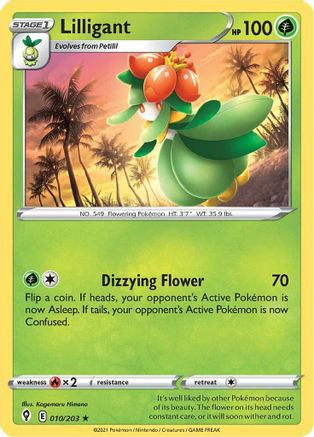 Lilligant 010  - Reverse Holofoil SWSH07 Evolving Skies - Rare SWSH07: Evolving Skies Pokemon Single  Squirtle Squad Card Shop.