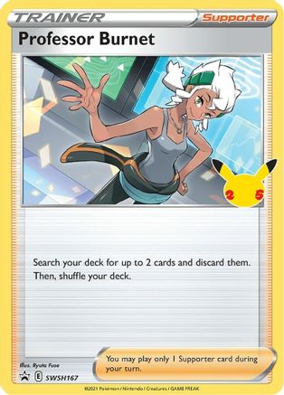 Professor Burnet SWSH167  Sword & Shield Promo Cards - Celebrations Promo SWSH: Sword & Shield Promo Cards Pokemon Single  Squirtle Squad Card Shop.