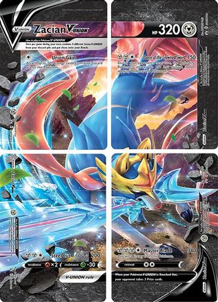 Zacian V-UNION [Set of 4]  - Holofoil SWSH Sword & Shield Promo Cards - Promo SWSH: Sword & Shield Promo Cards Pokemon Single  Squirtle Squad Card Shop.