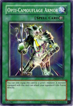 Opti-Camouflage Armor (DR2-EN147) - Dark Revelation Volume 2 Unlimited Dark Revelation Volume 2 Yugioh Single  Squirtle Squad Card Shop.