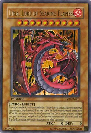 Uria, Lord of Searing Flames (SOI-EN001) - Shadow of Infinity 1st Edition Shadow of Infinity Yugioh Single  Squirtle Squad Card Shop.