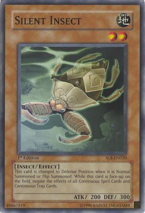 Silent Insect (SOI-EN020) - Shadow of Infinity Unlimited Shadow of Infinity Yugioh Single  Squirtle Squad Card Shop.