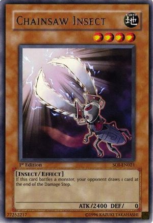 Chainsaw Insect (SOI-EN021) - Shadow of Infinity 1st Edition Shadow of Infinity Yugioh Single  Squirtle Squad Card Shop.