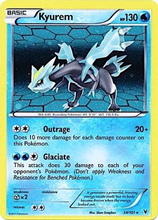 Kyurem (Cosmos Holo) 034/101  - Holofoil Miscellaneous Cards & Products - Promo Miscellaneous Cards & Products Pokemon Single  Squirtle Squad Card Shop.