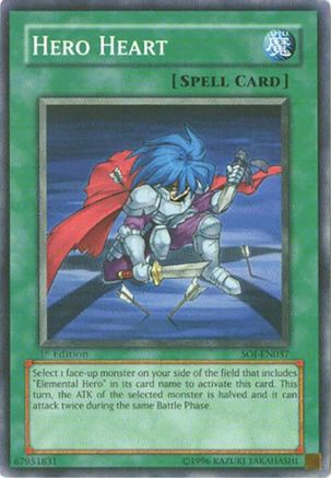 Hero Heart (SOI-EN037) - Shadow of Infinity 1st Edition Shadow of Infinity Yugioh Single  Squirtle Squad Card Shop.