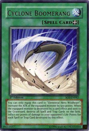 Cyclone Boomerang (SOI-EN042) - Shadow of Infinity Unlimited Shadow of Infinity Yugioh Single  Squirtle Squad Card Shop.