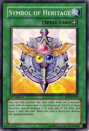 Symbol of Heritage (SOI-EN043) - Shadow of Infinity Unlimited Shadow of Infinity Yugioh Single  Squirtle Squad Card Shop.