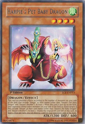 Harpie's Pet Baby Dragon (EOJ-EN013) - Enemy of Justice Unlimited Enemy of Justice Yugioh Single  Squirtle Squad Card Shop.