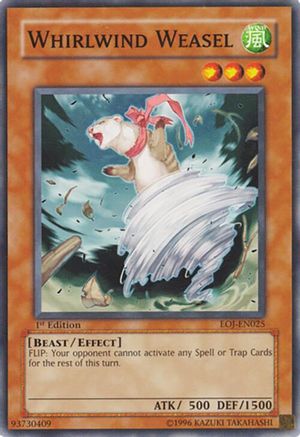 Whirlwind Weasel (EOJ-EN025) - Enemy of Justice Unlimited Enemy of Justice Yugioh Single  Squirtle Squad Card Shop.