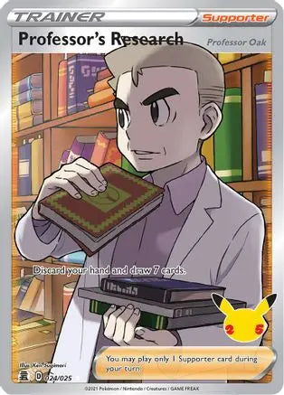 Professor's Research (Full Art) 024  - Holofoil Celebrations - Ultra Rare Celebrations Pokemon Single  Squirtle Squad Card Shop.