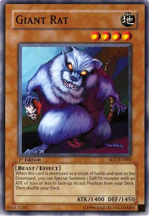 Giant Rat (SD7-EN003) - Structure Deck: Invincible Fortress Unlimited Structure Deck: Invincible Fortress Yugioh Single  Squirtle Squad Card Shop.