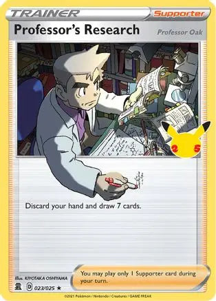 Professor's Research 023  - Holofoil Celebrations - Holo Rare Celebrations Pokemon Single  Squirtle Squad Card Shop.