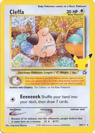 Cleffa 020  - Holofoil Celebrations Classic Collection - Classic Collection Celebrations: Classic Collection Pokemon Single  Squirtle Squad Card Shop.