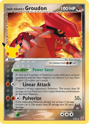 Team Magma's Groudon 009  - Holofoil Celebrations Classic Collection - Classic Collection Celebrations: Classic Collection Pokemon Single  Squirtle Squad Card Shop.