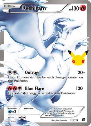 Reshiram 113  - Holofoil Celebrations Classic Collection - Classic Collection Celebrations: Classic Collection Pokemon Single  Squirtle Squad Card Shop.