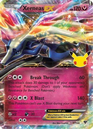 Xerneas EX 097  - Holofoil Celebrations Classic Collection - Classic Collection Celebrations: Classic Collection Pokemon Single  Squirtle Squad Card Shop.