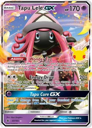 Tapu Lele GX 060  - Holofoil Celebrations Classic Collection - Classic Collection Celebrations: Classic Collection Pokemon Single  Squirtle Squad Card Shop.