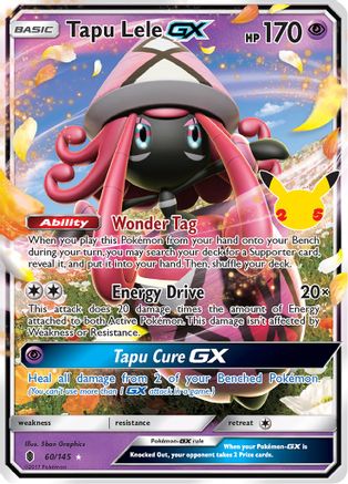 Tapu Lele GX 060  - Holofoil Celebrations Classic Collection - Classic Collection Celebrations: Classic Collection Pokemon Single  Squirtle Squad Card Shop.