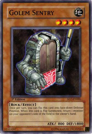 Golem Sentry (SD7-EN008) - Structure Deck: Invincible Fortress 1st Edition Structure Deck: Invincible Fortress Yugioh Single  Squirtle Squad Card Shop.