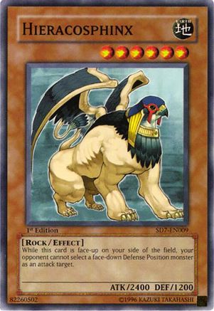 Hieracosphinx (SD7-EN009) - Structure Deck: Invincible Fortress 1st Edition Structure Deck: Invincible Fortress Yugioh Single  Squirtle Squad Card Shop.