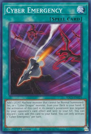 Cyber Emergency (SDCS-EN025) - Structure Deck: Cyber Strike 1st Edition Structure Deck: Cyber Strike Yugioh Single  Squirtle Squad Card Shop.