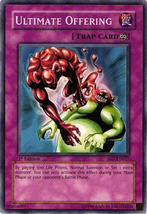Ultimate Offering (SD7-EN027) - Structure Deck: Invincible Fortress 1st Edition Structure Deck: Invincible Fortress Yugioh Single  Squirtle Squad Card Shop.