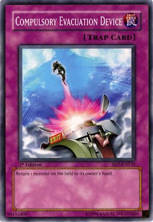 Compulsory Evacuation Device (SD7-EN032) - Structure Deck: Invincible Fortress 1st Edition Structure Deck: Invincible Fortress Yugioh Single  Squirtle Squad Card Shop.