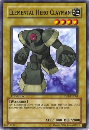 Elemental Hero Clayman (DP1-EN003) - Duelist Pack 1: Jaden Yuki 1st Edition Duelist Pack 1: Jaden Yuki Yugioh Single  Squirtle Squad Card Shop.