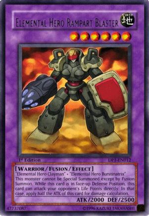 Elemental Hero Rampart Blaster (DP1-EN012) - Duelist Pack 1: Jaden Yuki 1st Edition Duelist Pack 1: Jaden Yuki Yugioh Single  Squirtle Squad Card Shop.