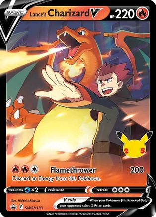 Lance's Charizard V SWSH133  - Holofoil SWSH Sword & Shield Promo Cards - Promo SWSH: Sword & Shield Promo Cards Pokemon Single  Squirtle Squad Card Shop.