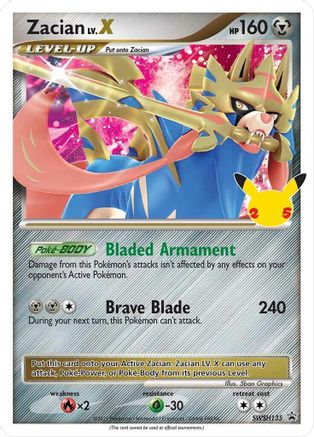 Zacian LV. X SWSH135  - Celebrations Promo