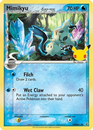 Mimikyu (Delta Species) (Delta Species) - SWSH136 SWSH136  - Holofoil SWSH Sword & Shield Promo Cards - Promo SWSH: Sword & Shield Promo Cards Pokemon Single  Squirtle Squad Card Shop.