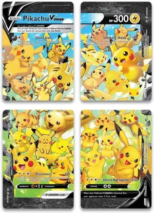 Pikachu V-Union [Set of 4]  - Holofoil SWSH Sword & Shield Promo Cards - Promo SWSH: Sword & Shield Promo Cards Pokemon Single  Squirtle Squad Card Shop.