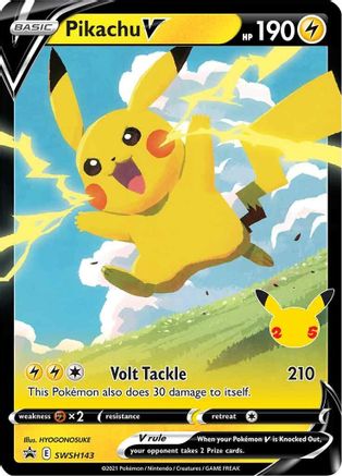 Pikachu V SWSH143  - Holofoil SWSH Sword & Shield Promo Cards - Celebrations Promo
