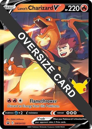 Lance's Charizard V SWSH133  - Holofoil Jumbo Cards - Promo Jumbo Cards Pokemon Single  Squirtle Squad Card Shop.