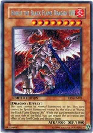 Horus The Black Flame Dragon LV8 (EEN-ENSE1) - Elemental Energy Limited Elemental Energy Yugioh Single  Squirtle Squad Card Shop.