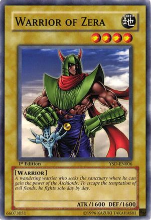 Warrior of Zera (YSD-EN006) - Starter Deck 2006 Unlimited Starter Deck 2006 Yugioh Single  Squirtle Squad Card Shop.