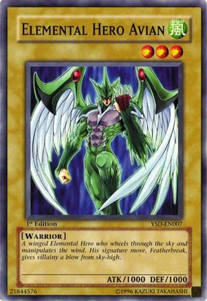 Elemental Hero Avian (YSD-EN007) - Starter Deck 2006 Unlimited Starter Deck 2006 Yugioh Single  Squirtle Squad Card Shop.