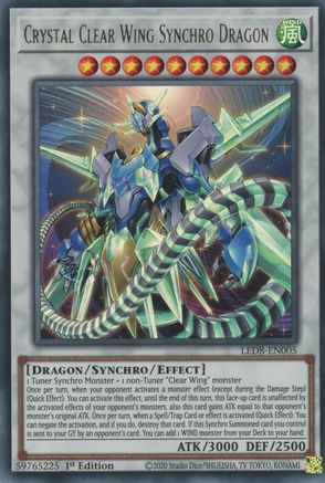 Crystal Clear Wing Synchro Dragon (LED8-EN005) - Legendary Duelists: Synchro Storm 1st Edition Legendary Duelists: Synchro Storm Yugioh Single  Squirtle Squad Card Shop.