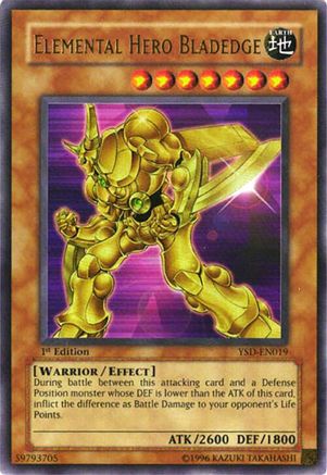Elemental Hero Bladedge (YSD-EN019) - Starter Deck 2006 Unlimited Starter Deck 2006 Yugioh Single  Squirtle Squad Card Shop.