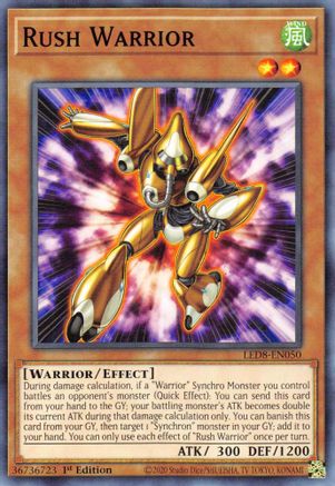 Rush Warrior (LED8-EN050) - Legendary Duelists: Synchro Storm 1st Edition Legendary Duelists: Synchro Storm Yugioh Single  Squirtle Squad Card Shop.