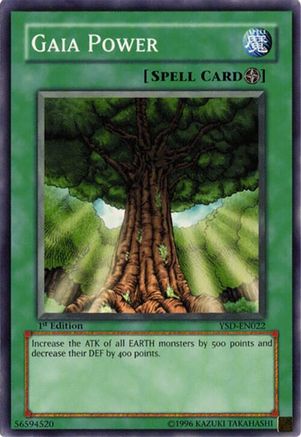 Gaia Power (YSD-EN022) - Starter Deck 2006 1st Edition Starter Deck 2006 Yugioh Single  Squirtle Squad Card Shop.