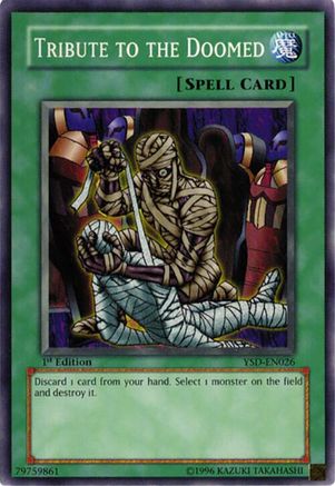 Tribute to The Doomed (YSD-EN026) - Starter Deck 2006 Unlimited Starter Deck 2006 Yugioh Single  Squirtle Squad Card Shop.