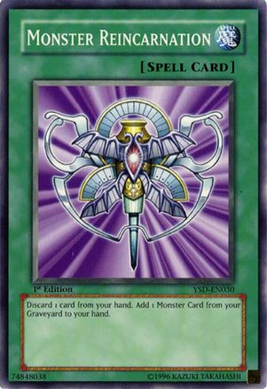 Monster Reincarnation (YSD-EN030) - Starter Deck 2006 Unlimited Starter Deck 2006 Yugioh Single  Squirtle Squad Card Shop.